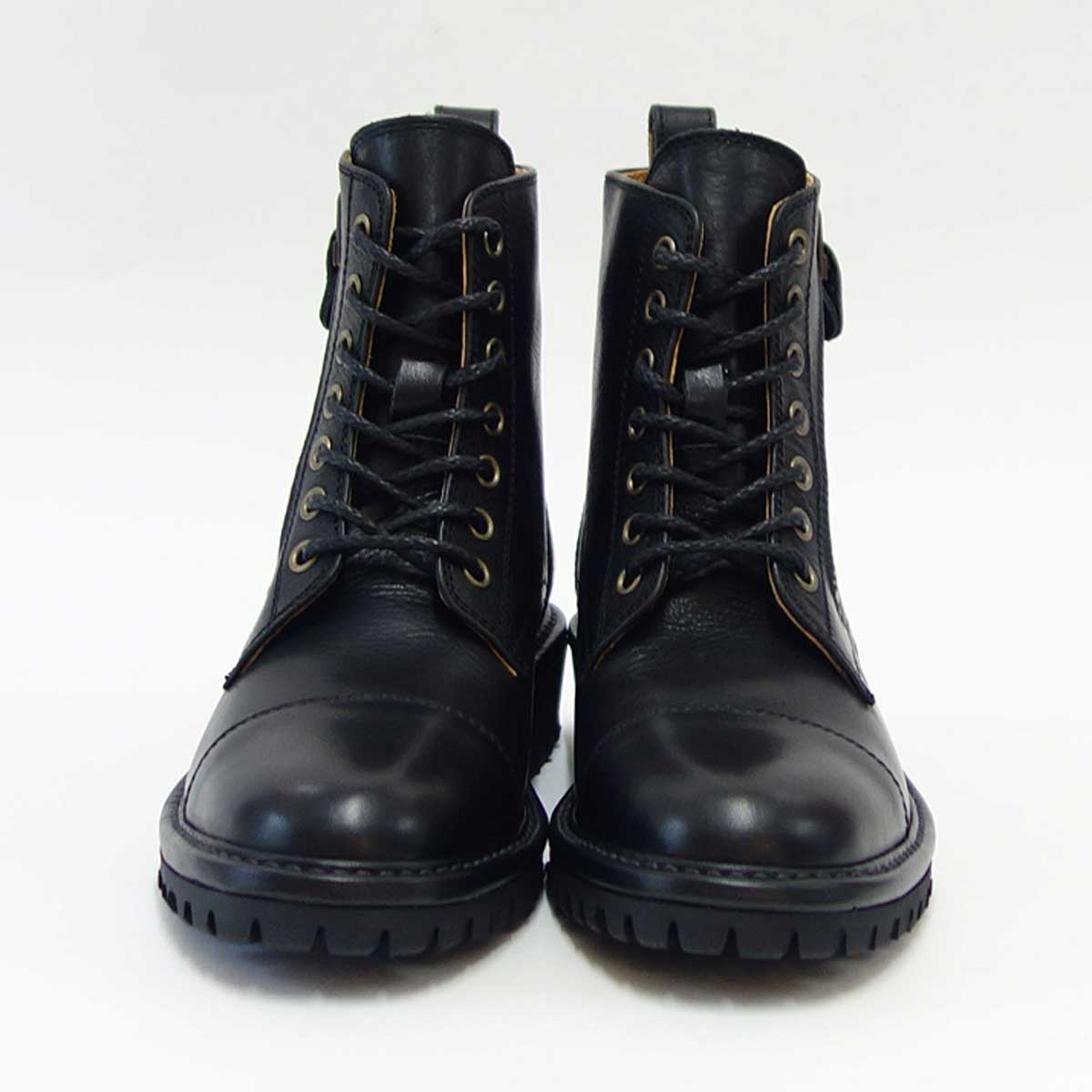 【SALE 20%OFF】 SAYA(サヤ) 50668 ブラック マニッシュレースアップブーツ「靴」