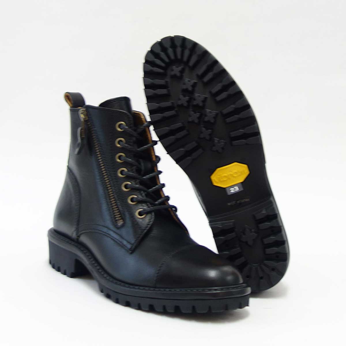 【SALE 20%OFF】 SAYA(サヤ) 50668 ブラック マニッシュレースアップブーツ「靴」