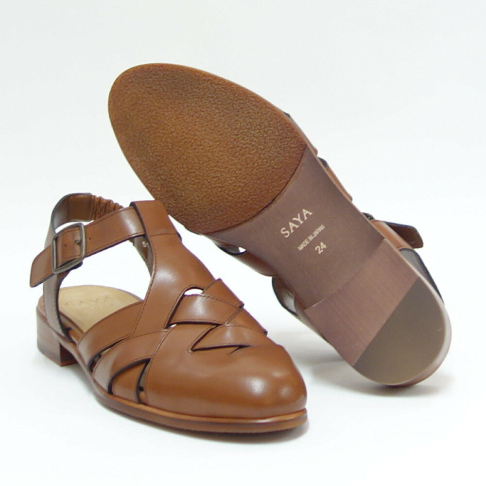 【SALE 20%OFF】 SAYA(サヤ) 51116 ブラウン 天然皮革 グルカサンダル ストラップサンダル 天然皮革 日本製「靴」