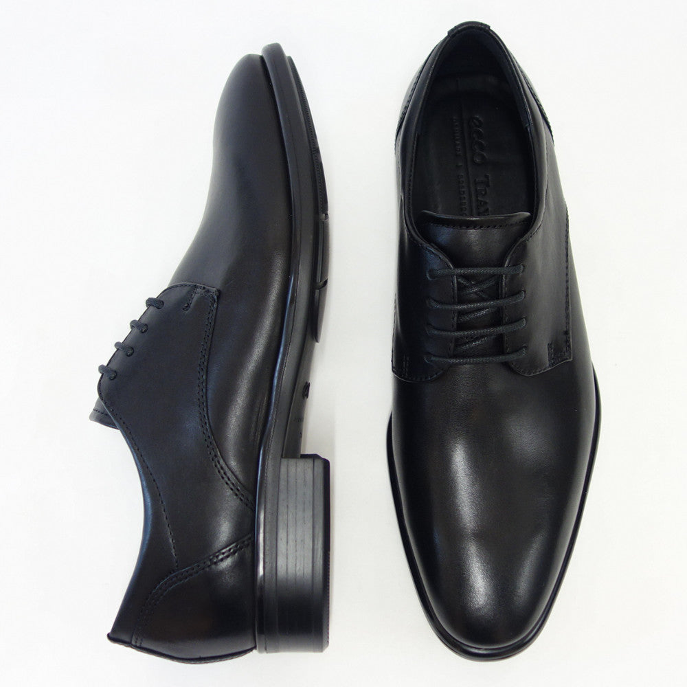 エコー ECCO CITYTRAY Plain 512734 01001 ブラック(メンズ)上質レザーのビジネスシューズ プレーントゥ レースアップ「靴」