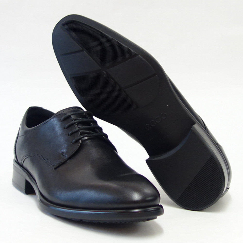 エコー ECCO CITYTRAY Plain 512734 01001 ブラック(メンズ)上質レザーのビジネスシューズ プレーントゥ レースアップ「靴」