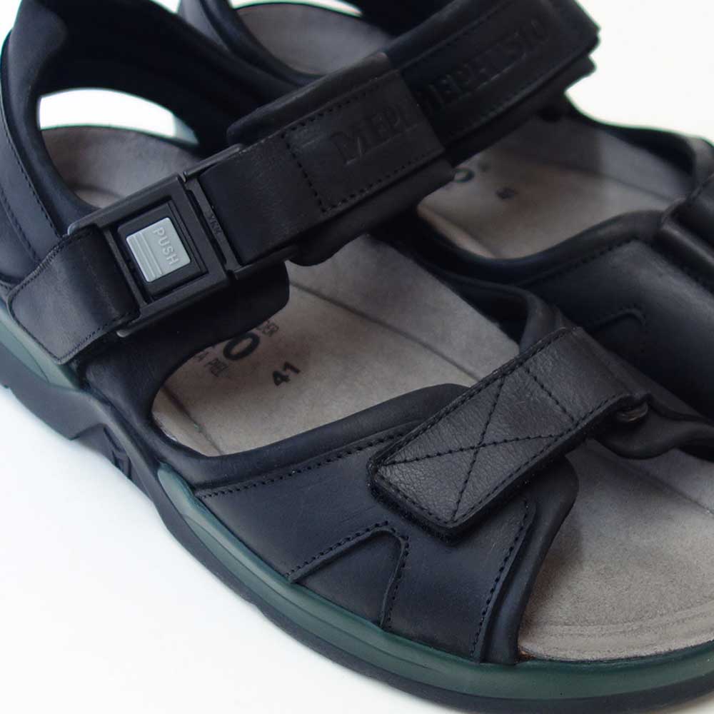 メフィストMEPHISTOSHARKFIT(シャークフィット)5129763ブラック天然皮革アウトドアサンダルウォーキングシューズ(メンズ)「靴」正規品快適靴旅行