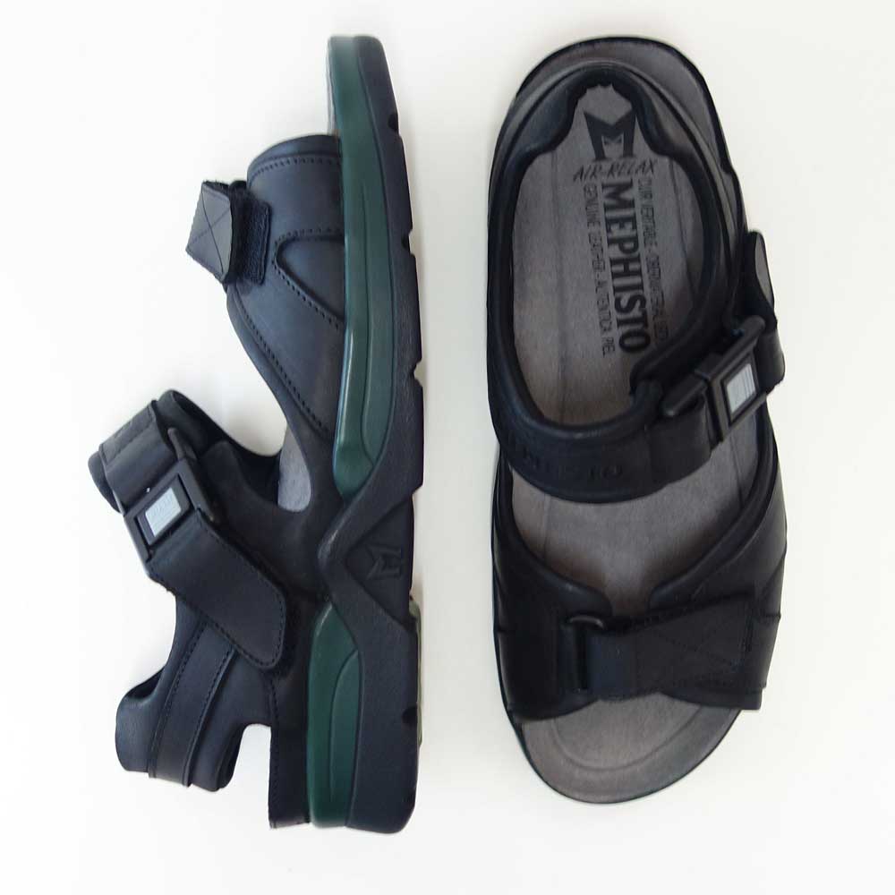メフィストMEPHISTOSHARKFIT(シャークフィット)5129763ブラック天然皮革アウトドアサンダルウォーキングシューズ(メンズ)「靴」正規品快適靴旅行