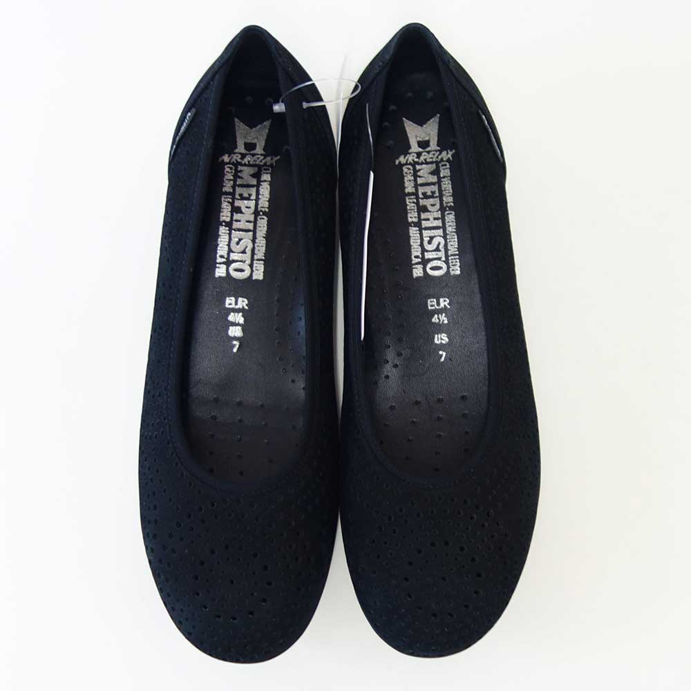 メフィストMEPHISTOELSIEPERF(エルシーパフォーマンス)ブラック5130575天然皮革バレエシューズウォーキングシューズスリッポン(レディース)「靴」正規品快適靴旅行