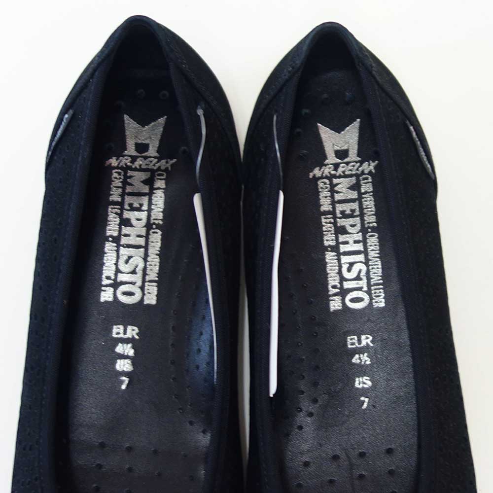 メフィストMEPHISTOELSIEPERF(エルシーパフォーマンス)ブラック5130575天然皮革バレエシューズウォーキングシューズスリッポン(レディース)「靴」正規品快適靴旅行