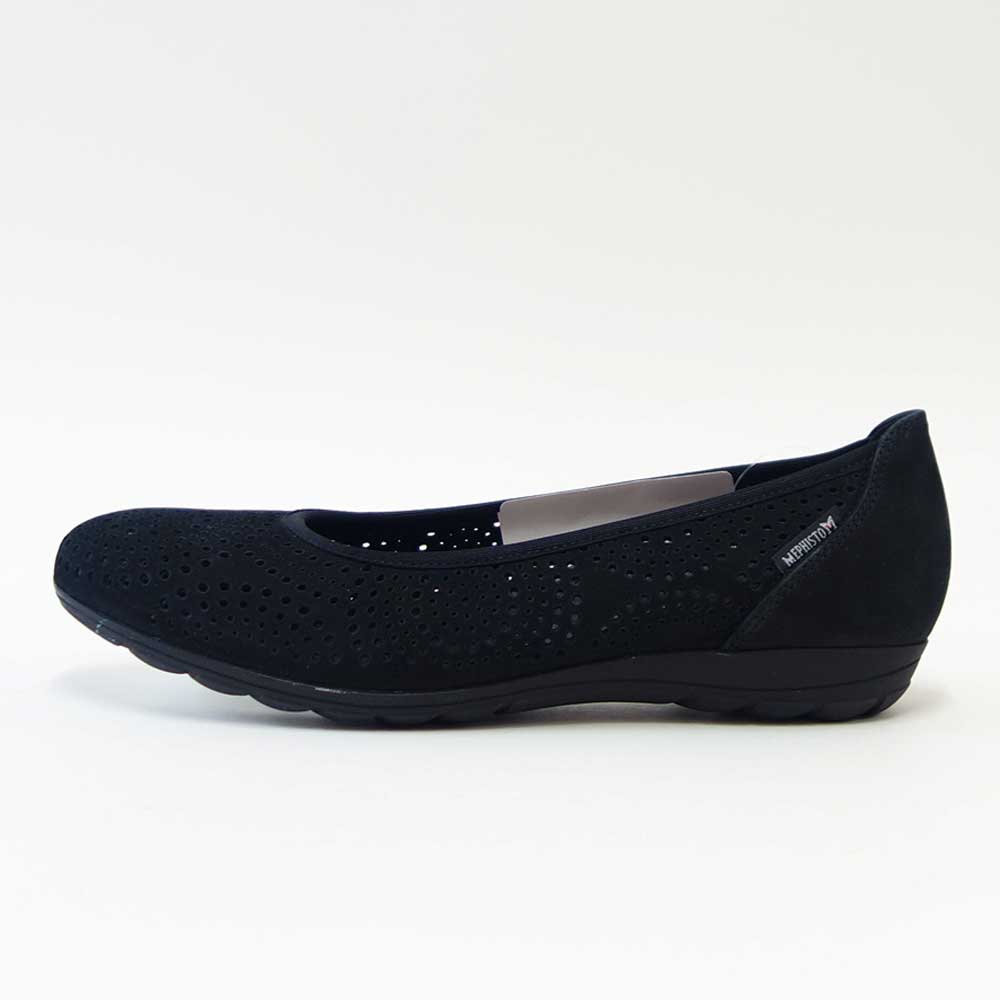 メフィストMEPHISTOELSIEPERF(エルシーパフォーマンス)ブラック5130575天然皮革バレエシューズウォーキングシューズスリッポン(レディース)「靴」正規品快適靴旅行