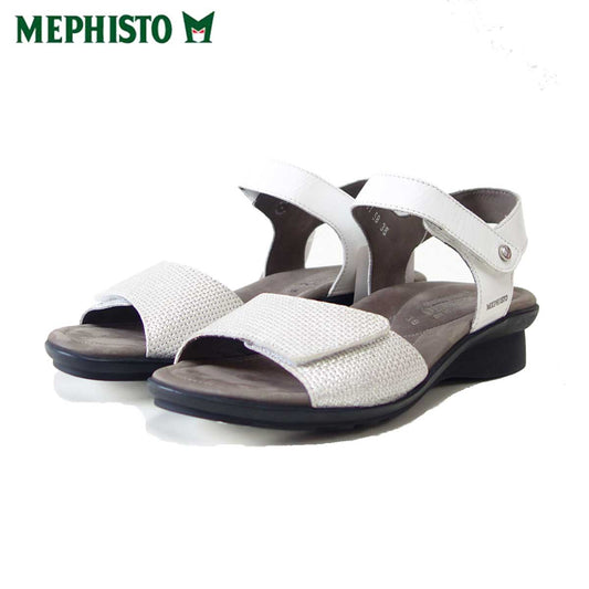 メフィストMEPHISTOPATTIE(パティ)ホワイト/シルバー5138850天然皮革フラットサンダルコンフォートサンダル(レディース)「靴」正規品快適靴旅行