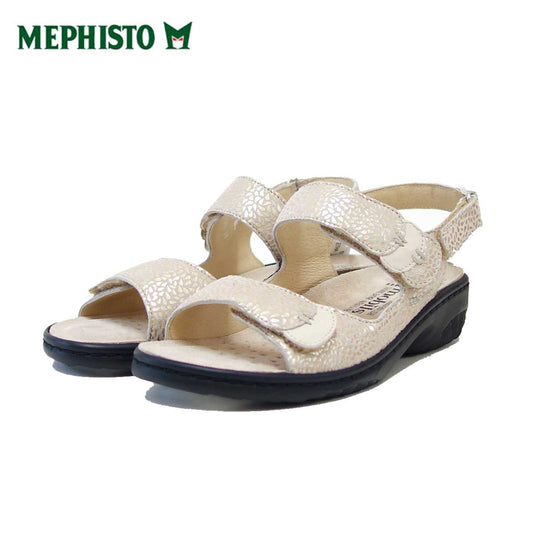 メフィストMEPHISTOGETHA(ゲサ)ベージュプリント5141614天然皮革ウェッジサンダルコンフォートサンダル(レディース)「靴」正規品快適靴旅行