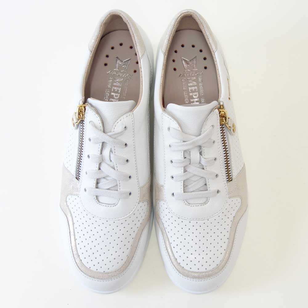 メフィストMEPHISTOIASMINAPERF(ヤスミナパープ)ホワイト5142279天然皮革スニーカーレースアップウォーキングシューズ(レディース)「靴」正規品快適靴旅行