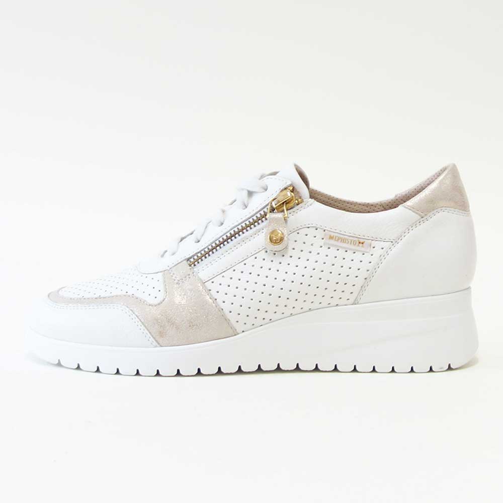 メフィストMEPHISTOIASMINAPERF(ヤスミナパープ)ホワイト5142279天然皮革スニーカーレースアップウォーキングシューズ(レディース)「靴」正規品快適靴旅行