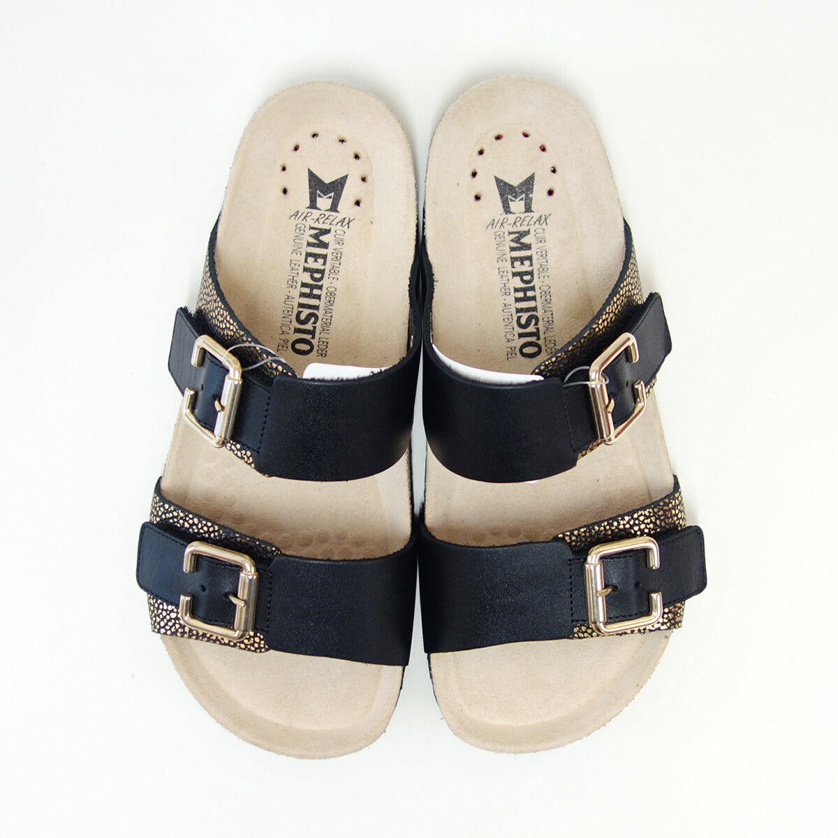 メフィストMEPHISTOMAYA(マヤ)ブラック5144306天然皮革フラットサンダルコンフォートサンダル(レディース)「靴」正規品快適靴旅行