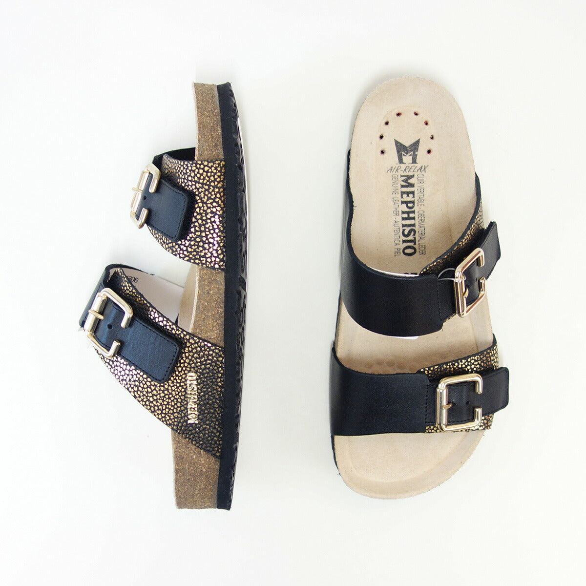 メフィストMEPHISTOMAYA(マヤ)ブラック5144306天然皮革フラットサンダルコンフォートサンダル(レディース)「靴」正規品快適靴旅行