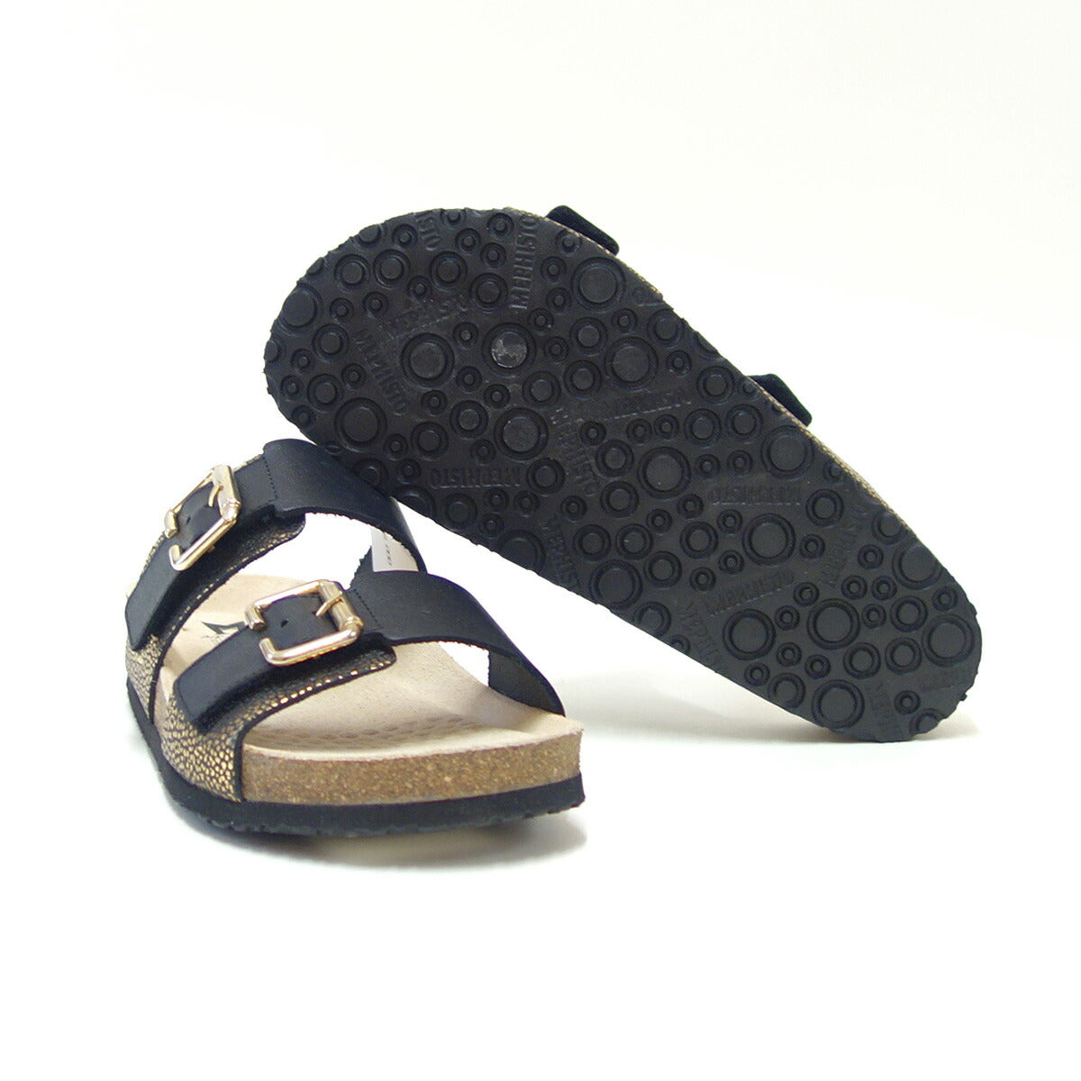 メフィストMEPHISTOMAYA(マヤ)ブラック5144306天然皮革フラットサンダルコンフォートサンダル(レディース)「靴」正規品快適靴旅行