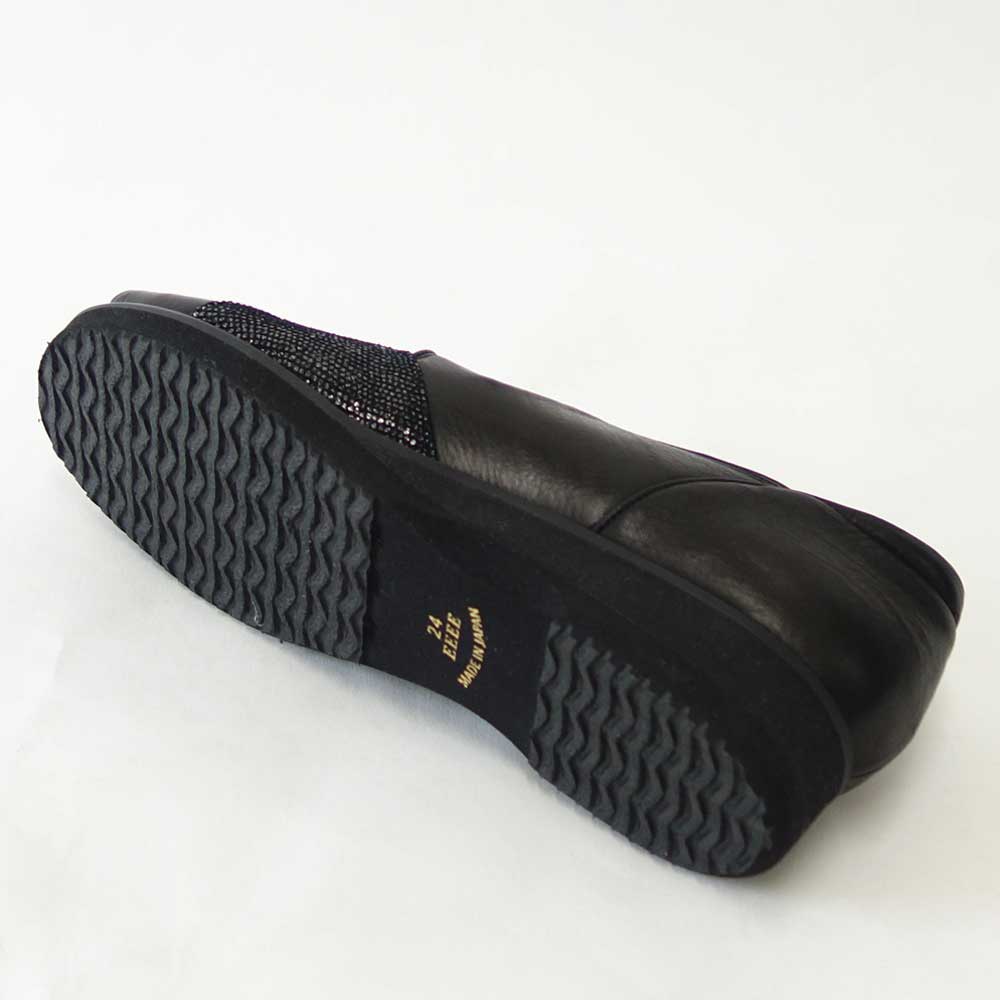 【SALE 40%OFF】 フィズリーン FIZZ REEN 5146 ブラック(レディース) EEEE幅 フラットヒール オープントゥ スリッポン(日本製)「靴」