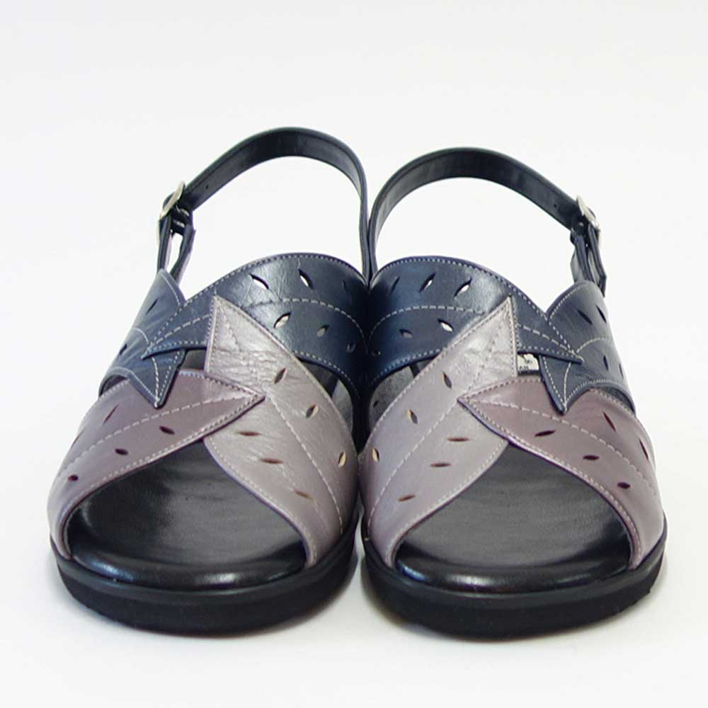 【SALE 50%OFF】 フィズリーン FIZZ REEN 5152 ネイビー EEEE幅のコンフォートサンダル フラット バックッストラップ 「靴」