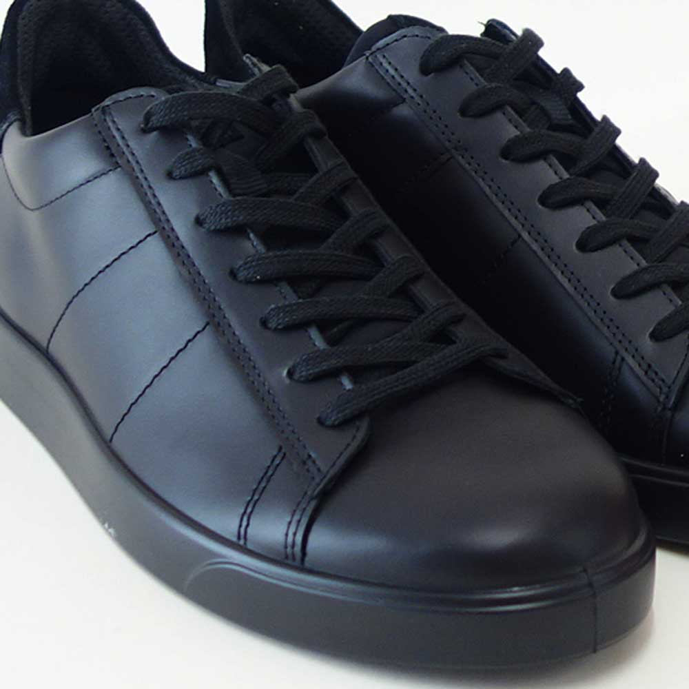 エコーECCOSTREETLITEメンズレザースニーカー52130451052ブラック(メンズ)快適な履き心地本革レースアップウォーキングシューズ旅行「靴」