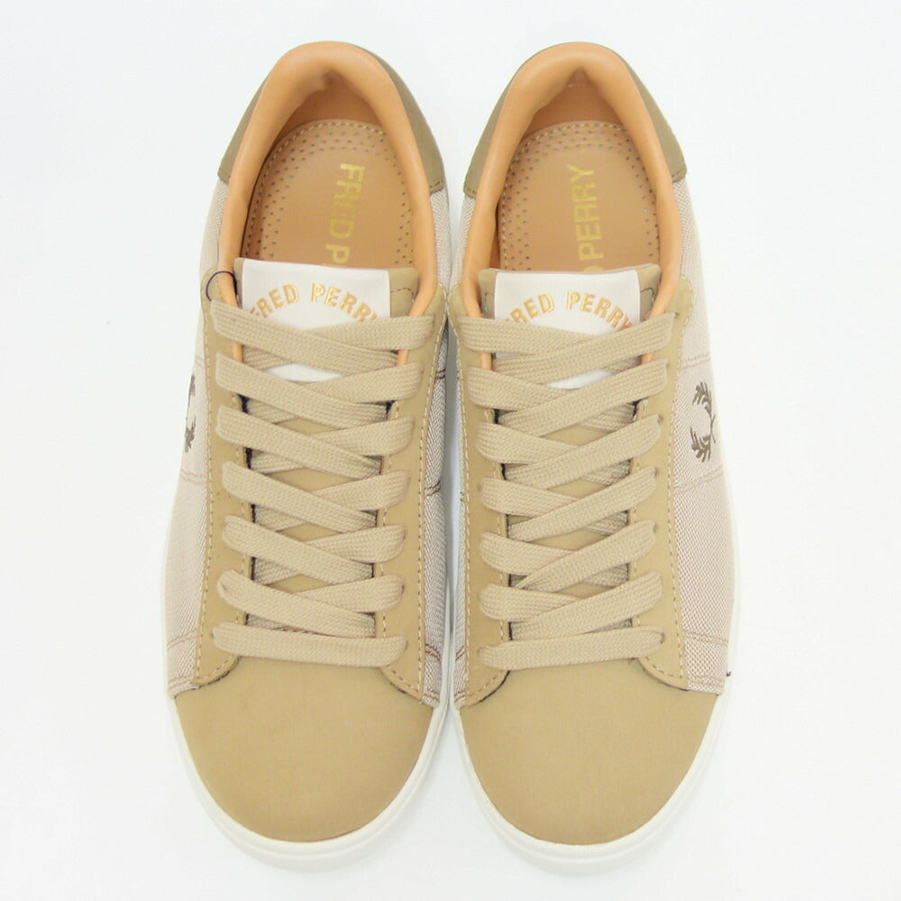 FRED PERRY フレッドペリー B 5308 363(ユニセックス)SPENCER MESH / NUBUCK (スペンサー メッシュ/ヌバック) カラー:Warm Stone 天然皮革のローカットスニーカー 「靴」