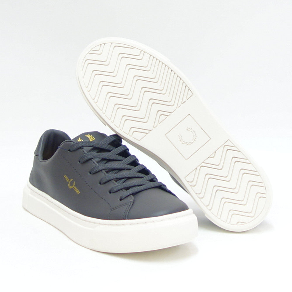 フレッドペリー FRED PERRY B5310 G85(ユニセックス)B71 LEATHER カラー:GUNMETAL レザースニーカー クラシックデザイン 「靴」
