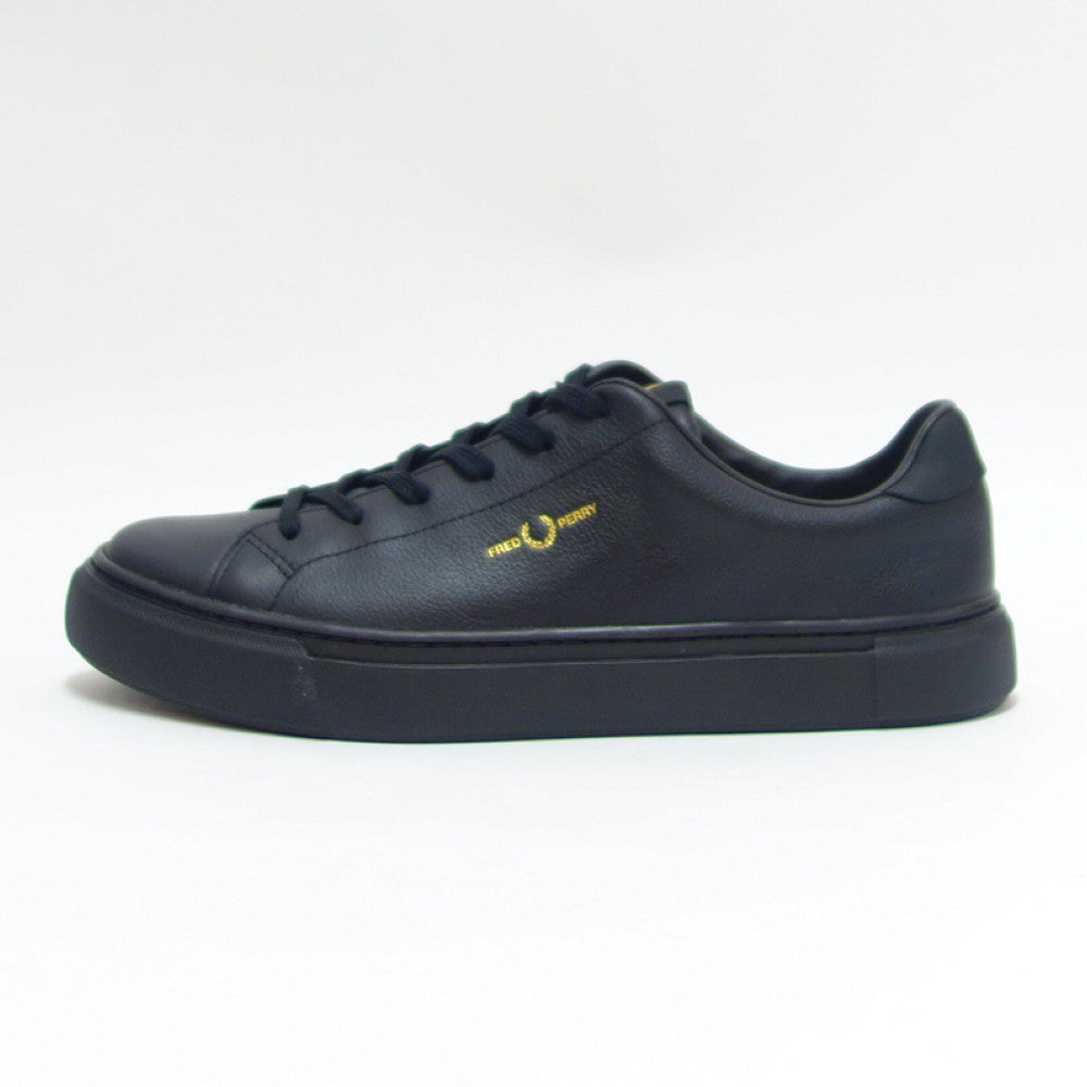 フレッドペリー FRED PERRY B5311 102(ユニセックス)B71 Tumbled Leather カラー:ブラック レザースニーカー クラシックデザイン 「靴」