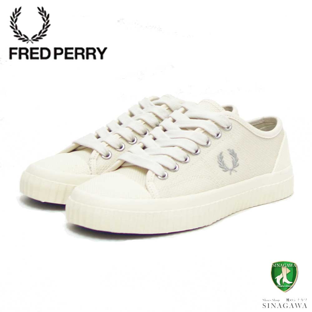 FRED PERRY フレッドペリー B5322 560(ユニセックス)HUGHES LOW TEXTURD POLY カラー:ECRU 人工繊維 ローカットスニーカー テニスシューズ 「靴」