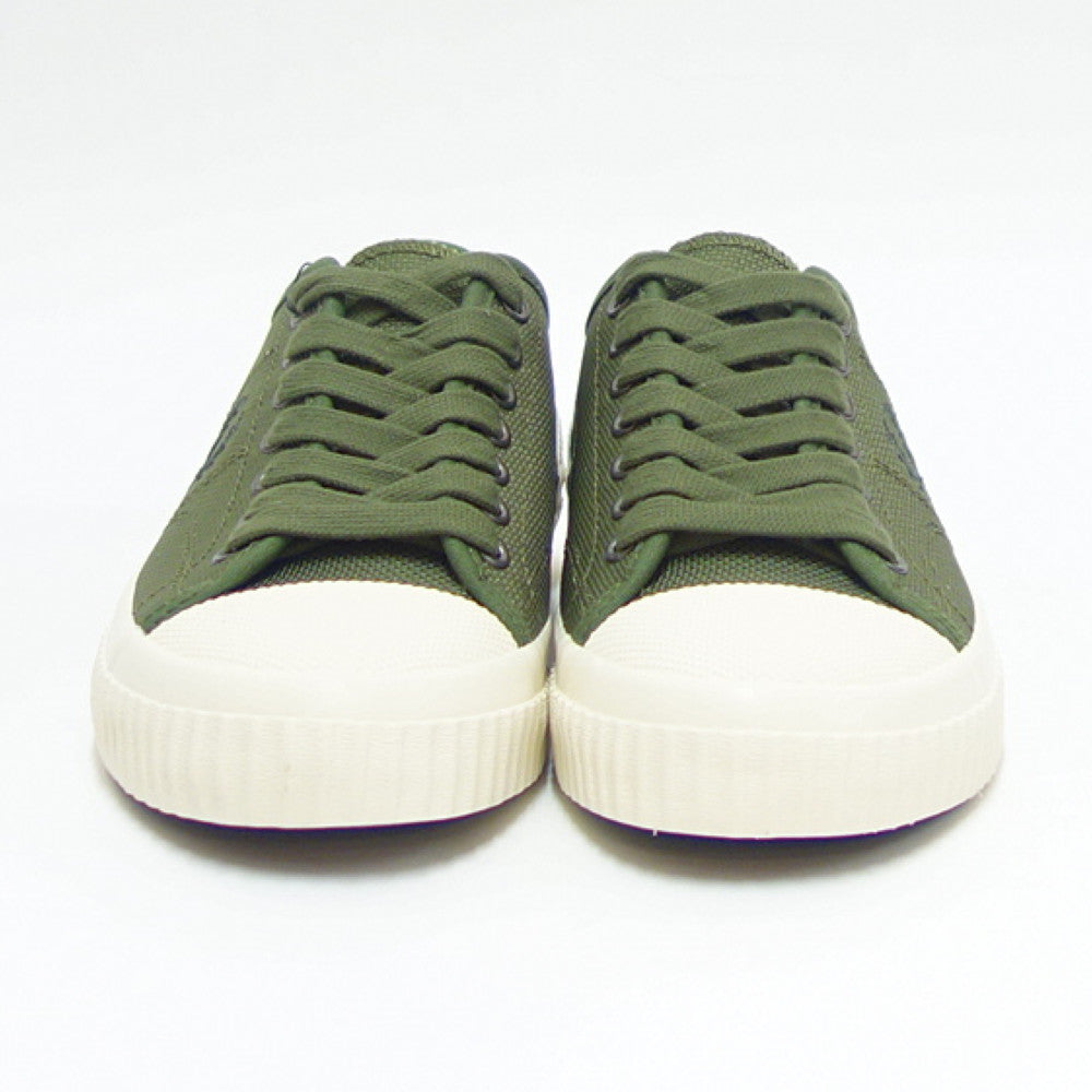 FRED PERRY フレッドペリー B5322 Q50(ユニセックス)HUGHES LOW TEXTURD POLY カラー:Parka Green 人工繊維 ローカットスニーカー テニスシューズ 「靴」