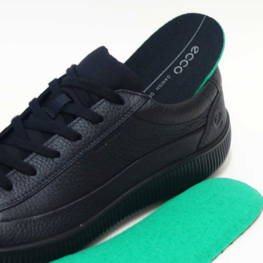 エコーECCOSOFTZEROM53777451052ブラック防水LACEUPLEAMEN'SSNEAKER(メンズ)快適な履き心地のレザースニーカーレースアップウォーキングシューズ旅行「靴」