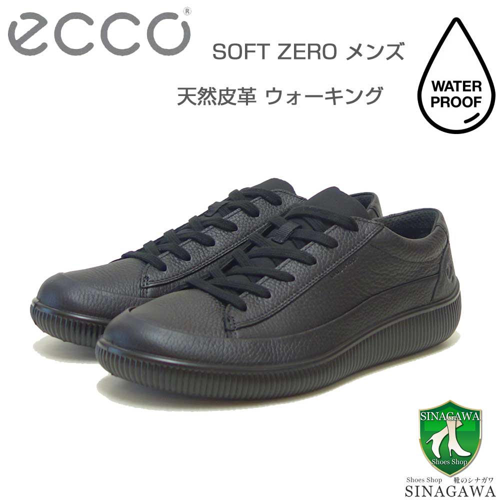 エコー ECCO SOFT ZERO M 53777451052 ブラック 防水 LACE UP