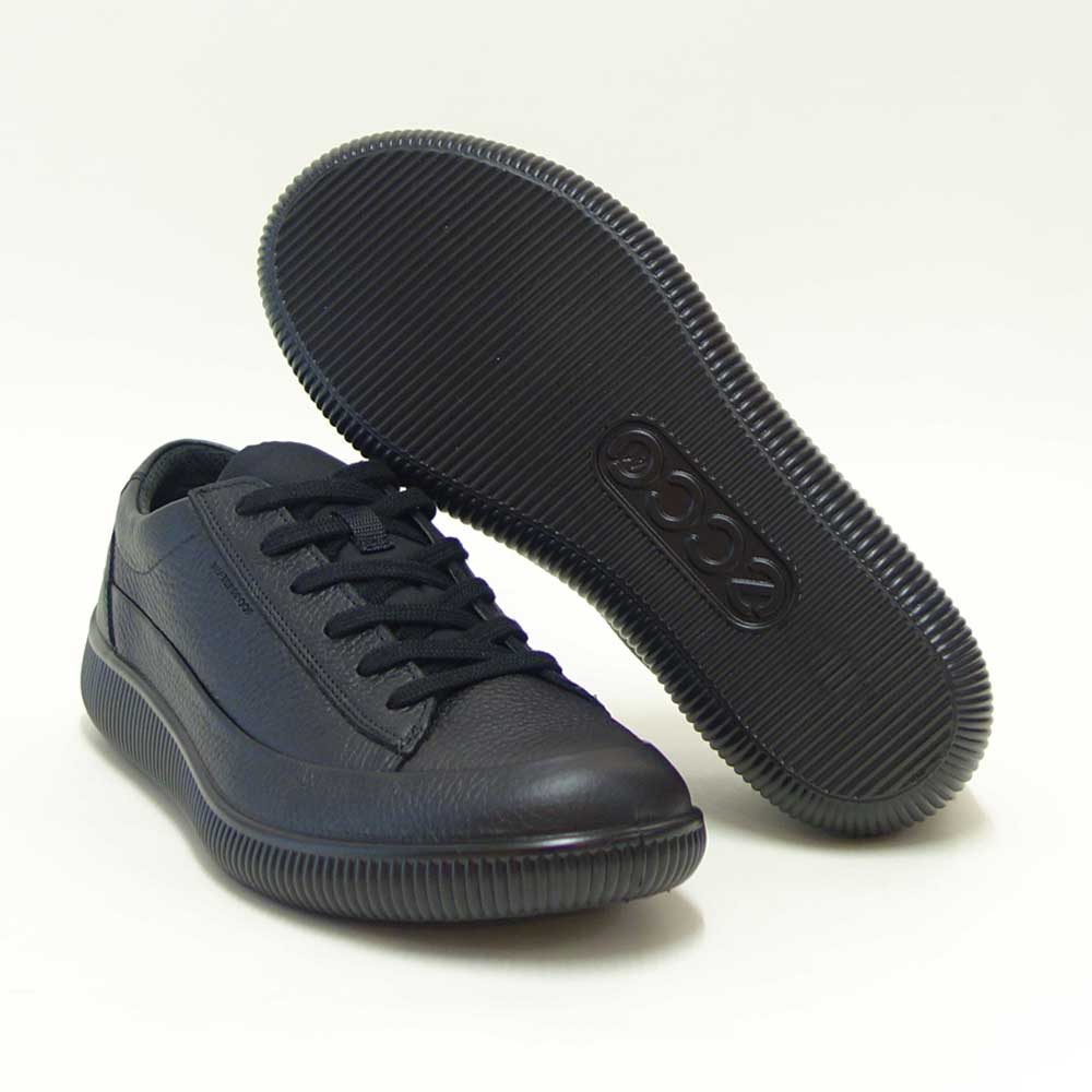 エコーECCOSOFTZEROM53777451052ブラック防水LACEUPLEAMEN'SSNEAKER(メンズ)快適な履き心地のレザースニーカーレースアップウォーキングシューズ旅行「靴」