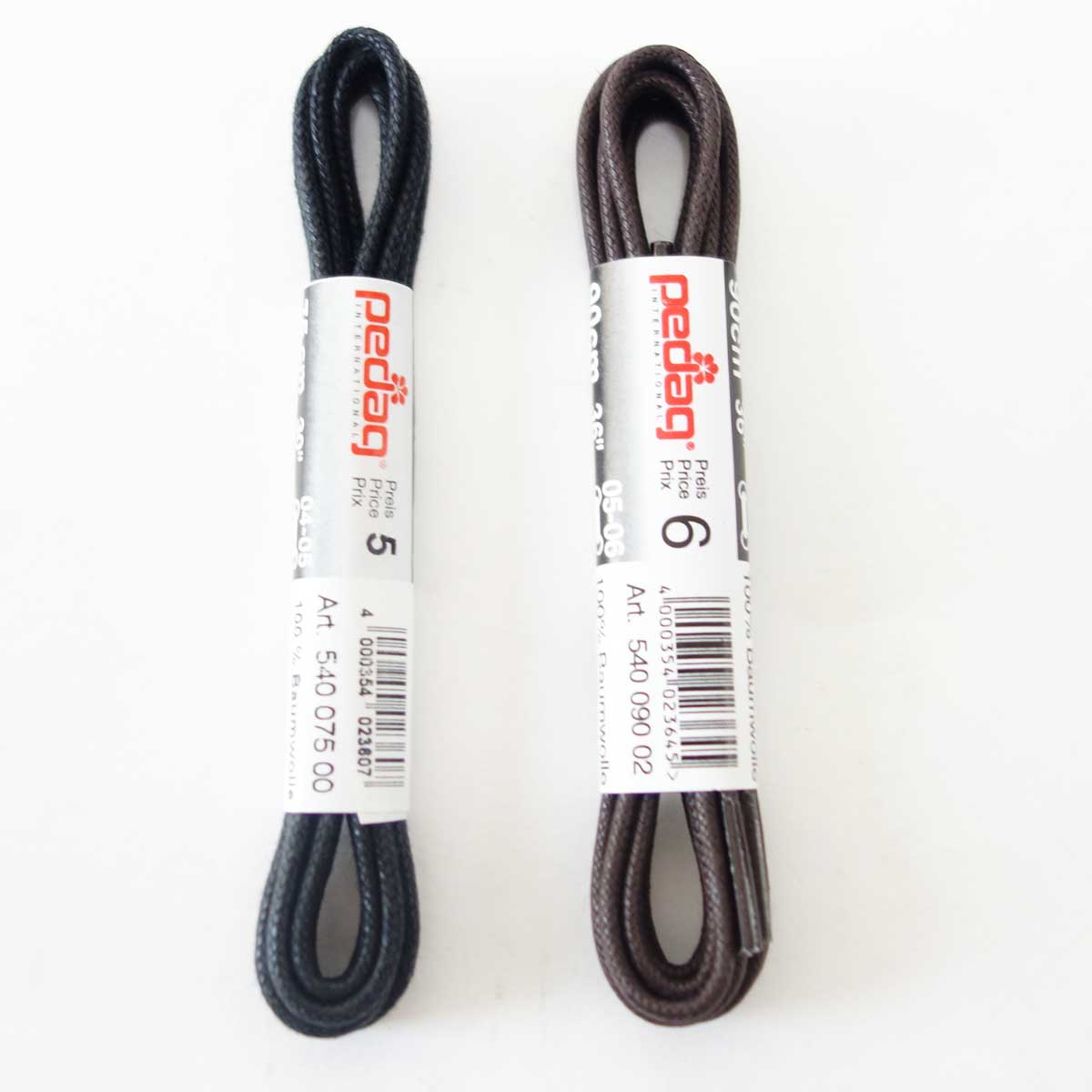 《メール便可》靴ひも(シューレース)細紐(ロウ引き 2.5mm) pedag ペダック SHOE LACE 540(ドイツ製) ビジネスシューズやカジュアルシューズに最適(2本入り) 靴 シューズ