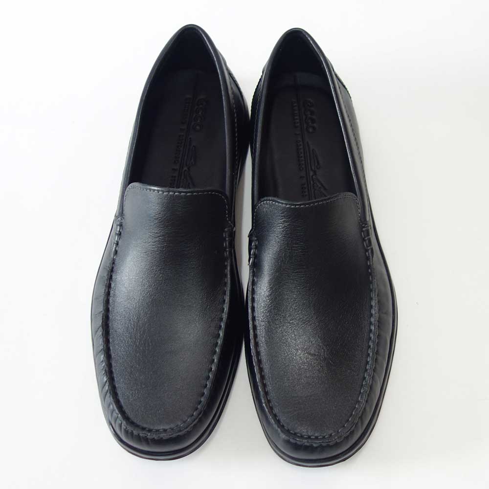 エコー ECCO S-LITE MOC MEN'S SLIP-ON 54051401001 ブラック(メンズ)上質レザーのビジネスシューズ スリッポン スクエアトゥ「靴」