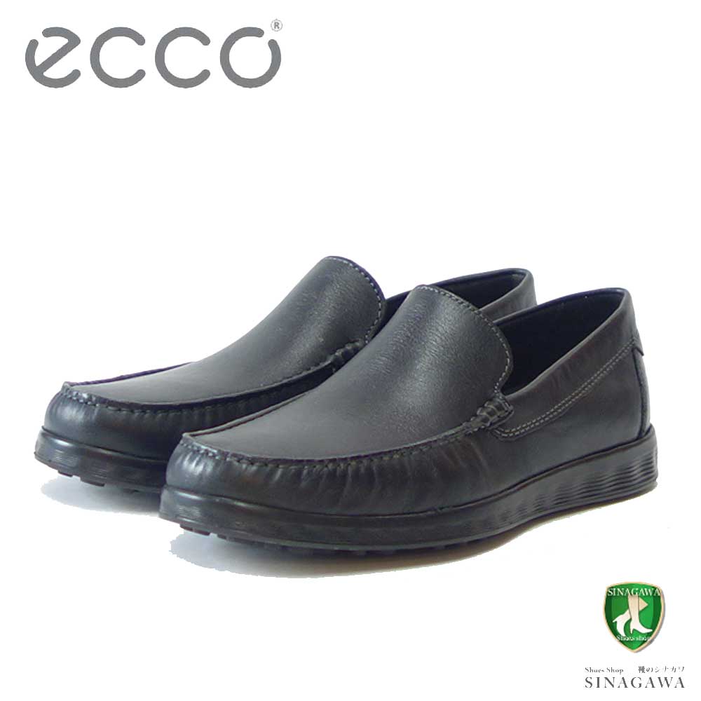 エコー ECCO S-LITE MOC MEN'S SLIP-ON 54051401001 ブラック(メンズ)上質レザーのビジネスシューズ スリッポン スクエアトゥ「靴」