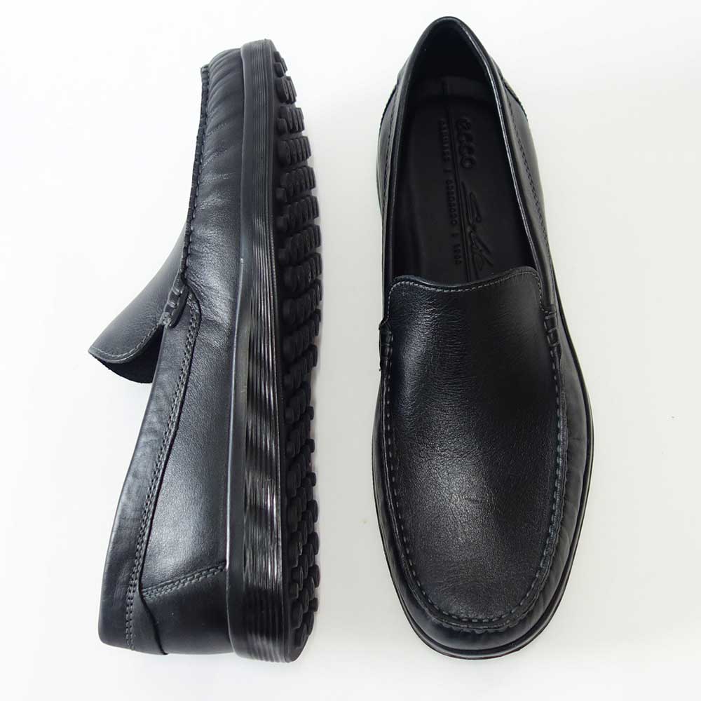エコー ECCO S-LITE MOC MEN'S SLIP-ON 54051401001 ブラック(メンズ)上質レザーのビジネスシューズ スリッポン スクエアトゥ「靴」