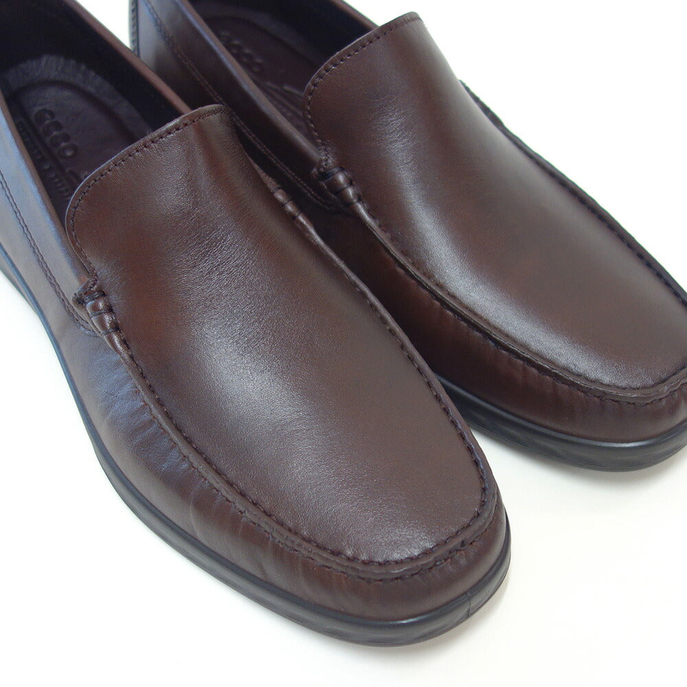 エコーECCOS-LITEMOCMEN'SSLIP-ON54051401482ブラウン(メンズ)上質レザーのビジネスシューズスリッポンスクエアトゥ「靴」
