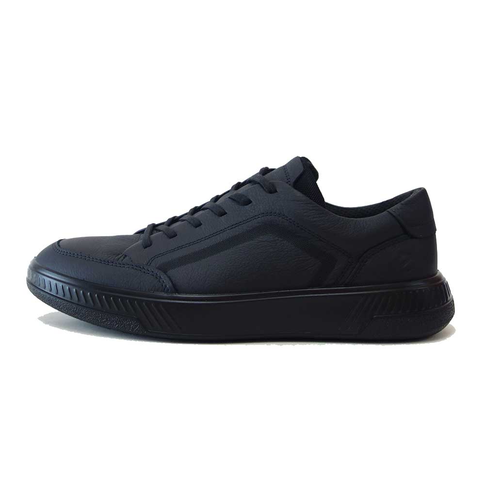 エコー ECCO MOVE M SNEAKER 55160401001 ブラック(メンズ) 快適な履き心地のレザースニーカー レースアップ ウォーキングシューズ 旅行「靴」