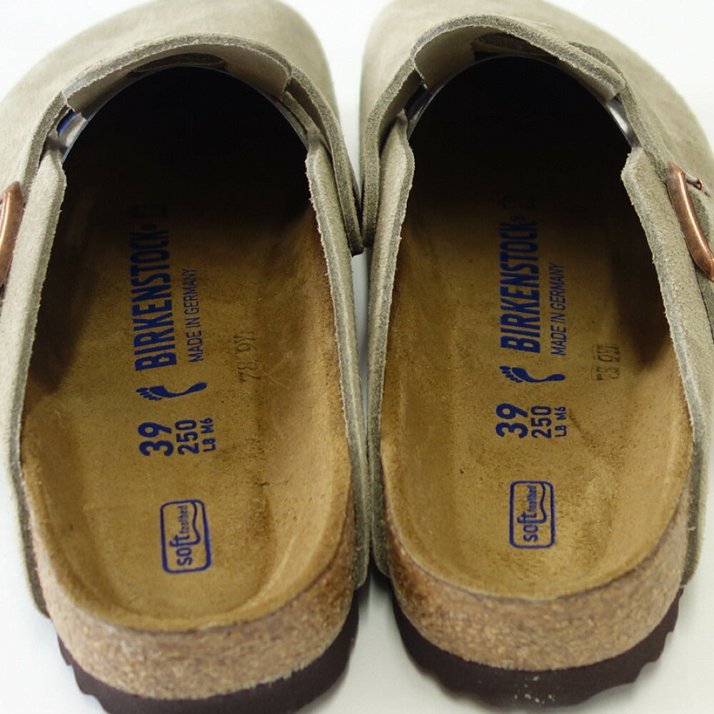 ビルケンシュトックBIRKENSTOCKBoston(ボストン)幅狭(ナローフィット)560773(スエードレザー/トープ)(ソフトクッション内蔵)サボクロッグドイツ製快適サンダル「靴」