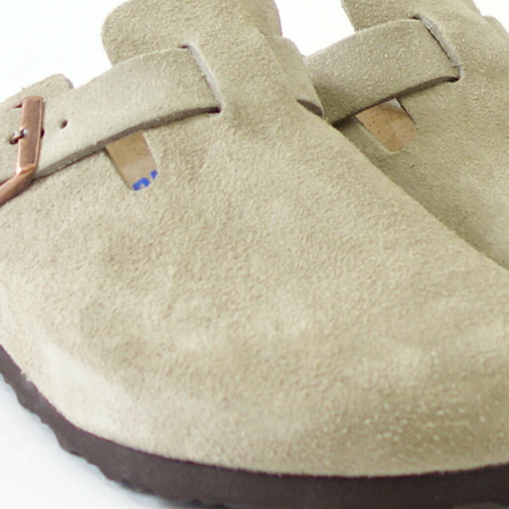 ビルケンシュトックBIRKENSTOCKBoston(ボストン)幅狭(ナローフィット)560773(スエードレザー/トープ)(ソフトクッション内蔵)サボクロッグドイツ製快適サンダル「靴」