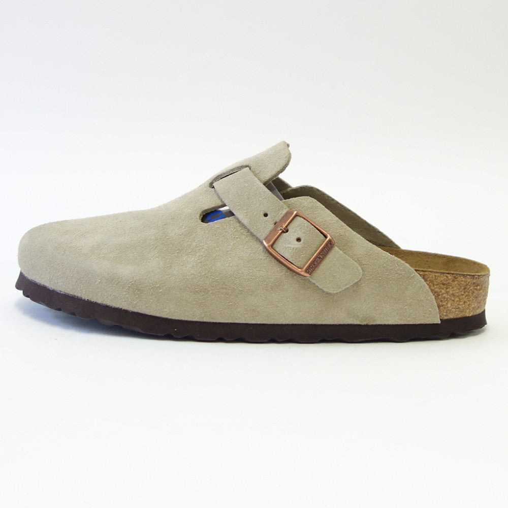 ビルケンシュトックBIRKENSTOCKBoston(ボストン)幅狭(ナローフィット)560773(スエードレザー/トープ)(ソフトクッション内蔵)サボクロッグドイツ製快適サンダル「靴」