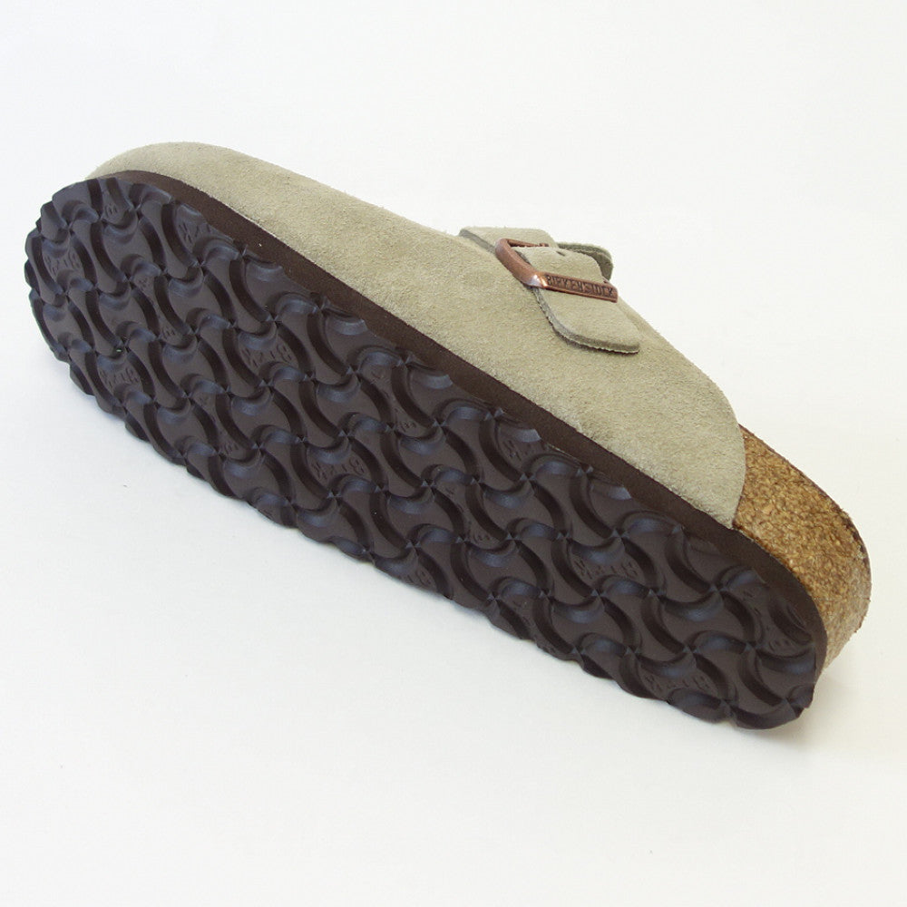 ビルケンシュトックBIRKENSTOCKBoston(ボストン)幅狭(ナローフィット)560773(スエードレザー/トープ)(ソフトクッション内蔵)サボクロッグドイツ製快適サンダル「靴」