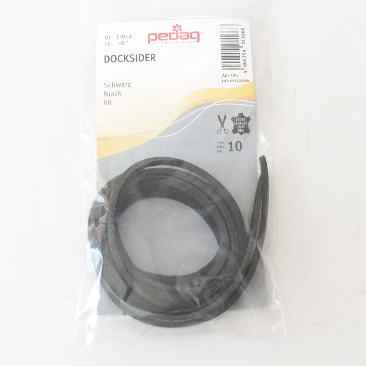 《メール便可》牛革製靴ひも(シューレース)レザータイプ(120cm) pedag ペダック LEATHER SHOE LACE 590(ドイツ製) ブーツやアウトドアシューズに最適(2本入り)