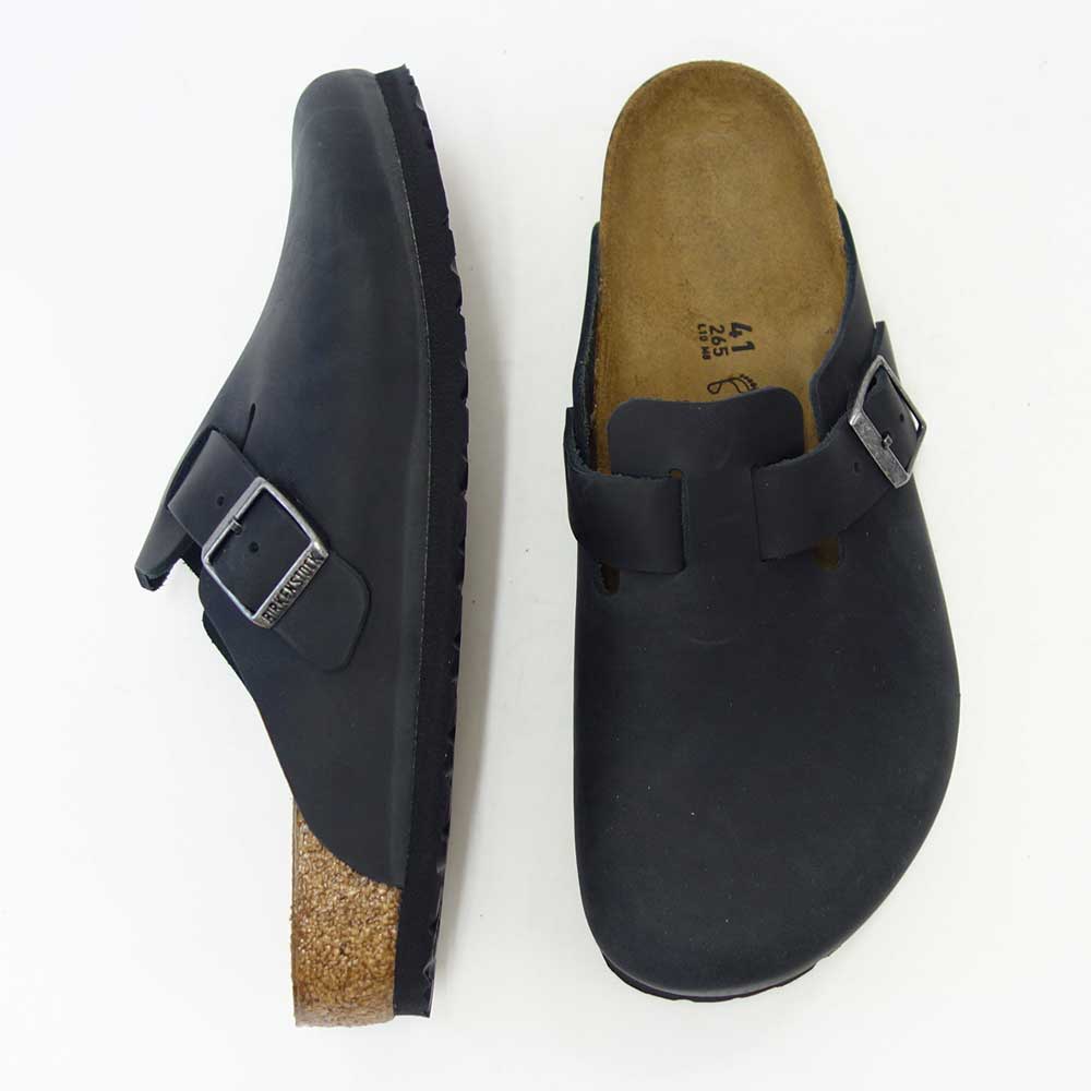 ビルケンシュトック BIRKENSTOCK Boston(ボストン)幅広(レギュラーフィット) 59461(オイルドレザー/ブラック)メンズ サボ クロッグ ドイツ製快適サンダル 「靴」