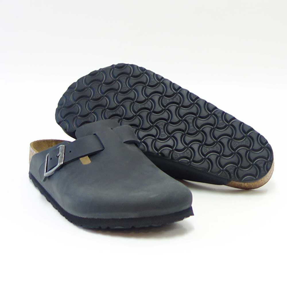 ビルケンシュトック BIRKENSTOCK Boston(ボストン)幅広(レギュラーフィット) 59461(オイルドレザー/ブラック)メンズ サボ クロッグ ドイツ製快適サンダル 「靴」