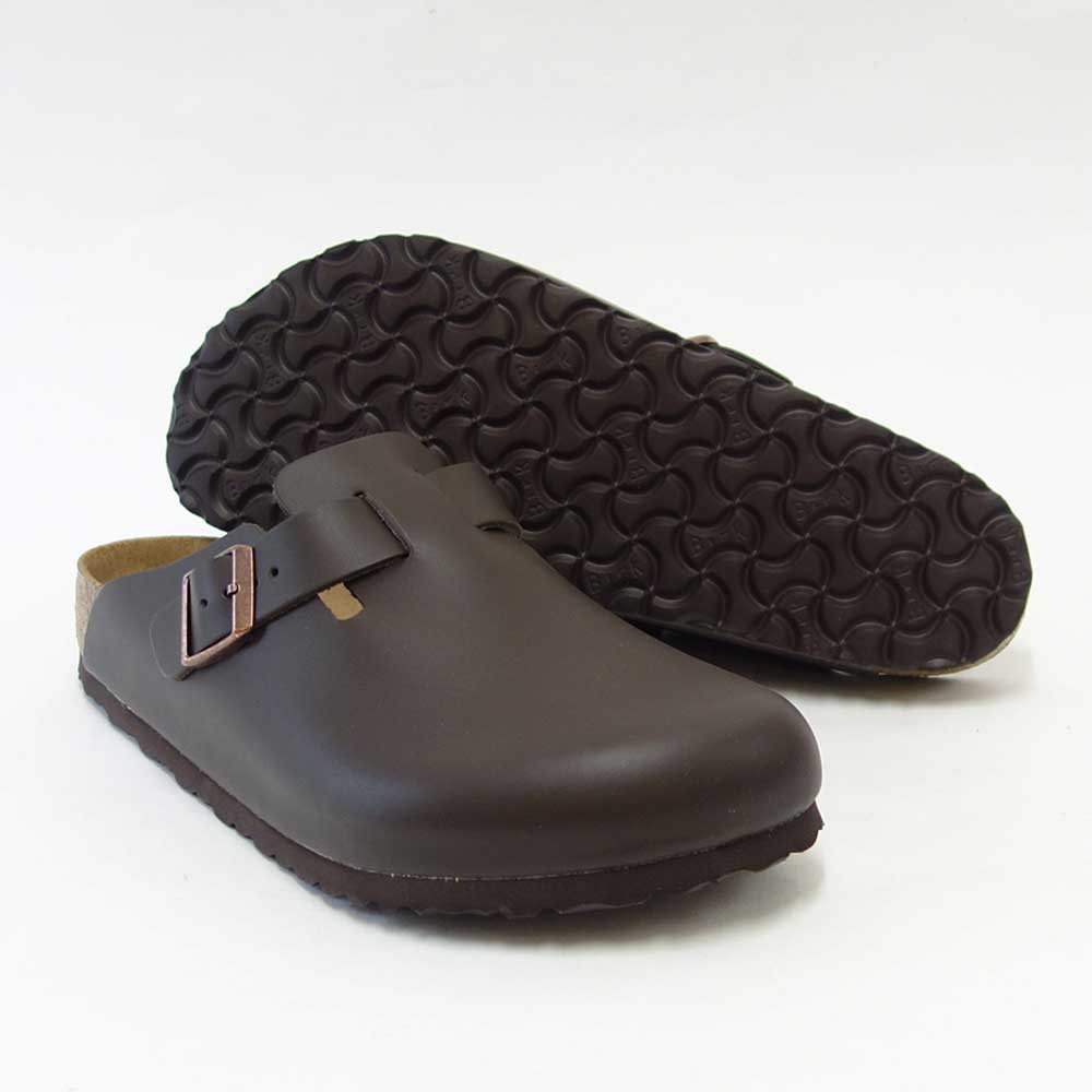 ビルケンシュトック BIRKENSTOCK Boston(ボストン)幅広(レギュラーフィット)60101(天然皮革/ダークブラウン)サボ クロッグ ドイツ製快適サンダル「靴」