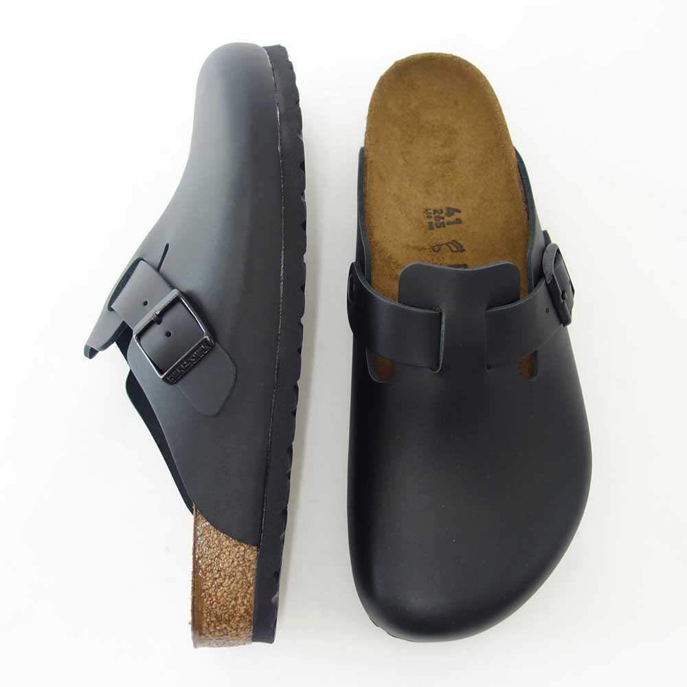 ビルケンシュトック BIRKENSTOCK Boston(ボストン)幅広(レギュラーフィット)60191(天然皮革/ブラック)サボ クロッグ ドイツ製快適サンダル「靴」