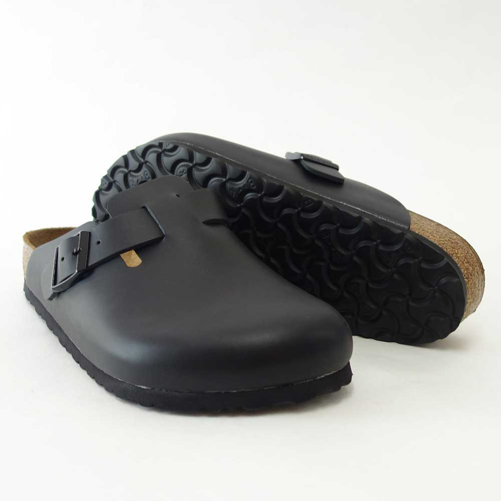 ビルケンシュトック BIRKENSTOCK Boston(ボストン)幅広(レギュラーフィット)60191(天然皮革/ブラック)サボ クロッグ ドイツ製快適サンダル「靴」