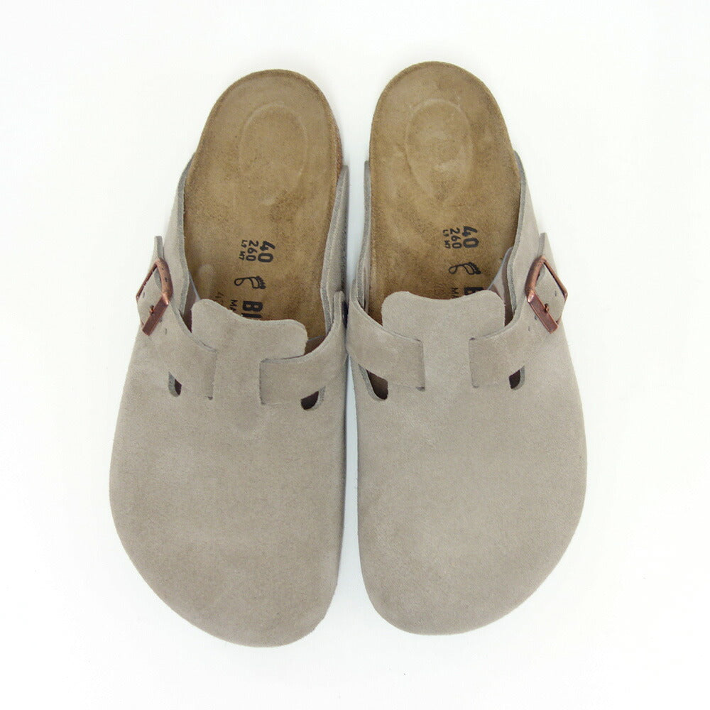 ビルケンシュトックBIRKENSTOCKBoston(ボストン)幅狭(ナローフィット)60463(スエードレザー/トープ)レディースサンダルサボクロッグドイツ製快適サンダル「靴」