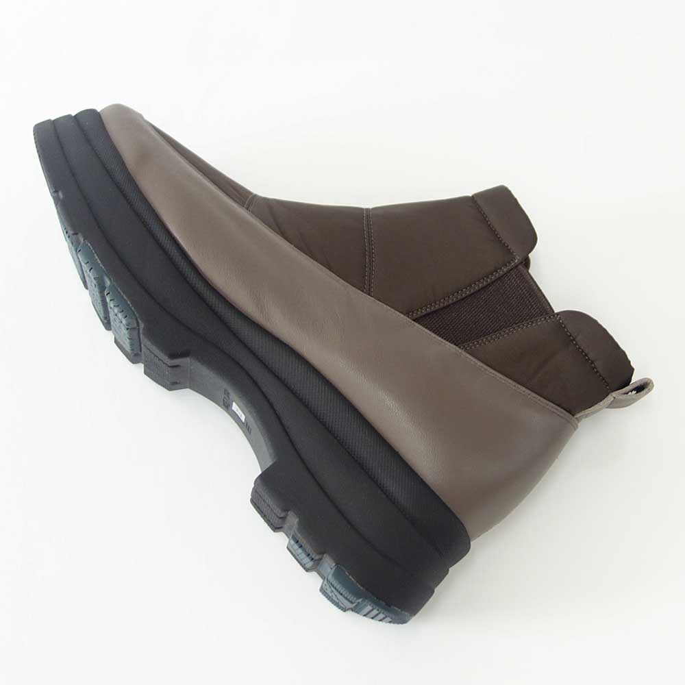 【SALE 30%OFF】 フィズリーン FIZZ REEN 6389 ブラウン(日本製)撥水加工 天然皮革&人工繊維素材のEEEE ショートブーツ 厚底ソール 軽量 サイドゴア「靴」