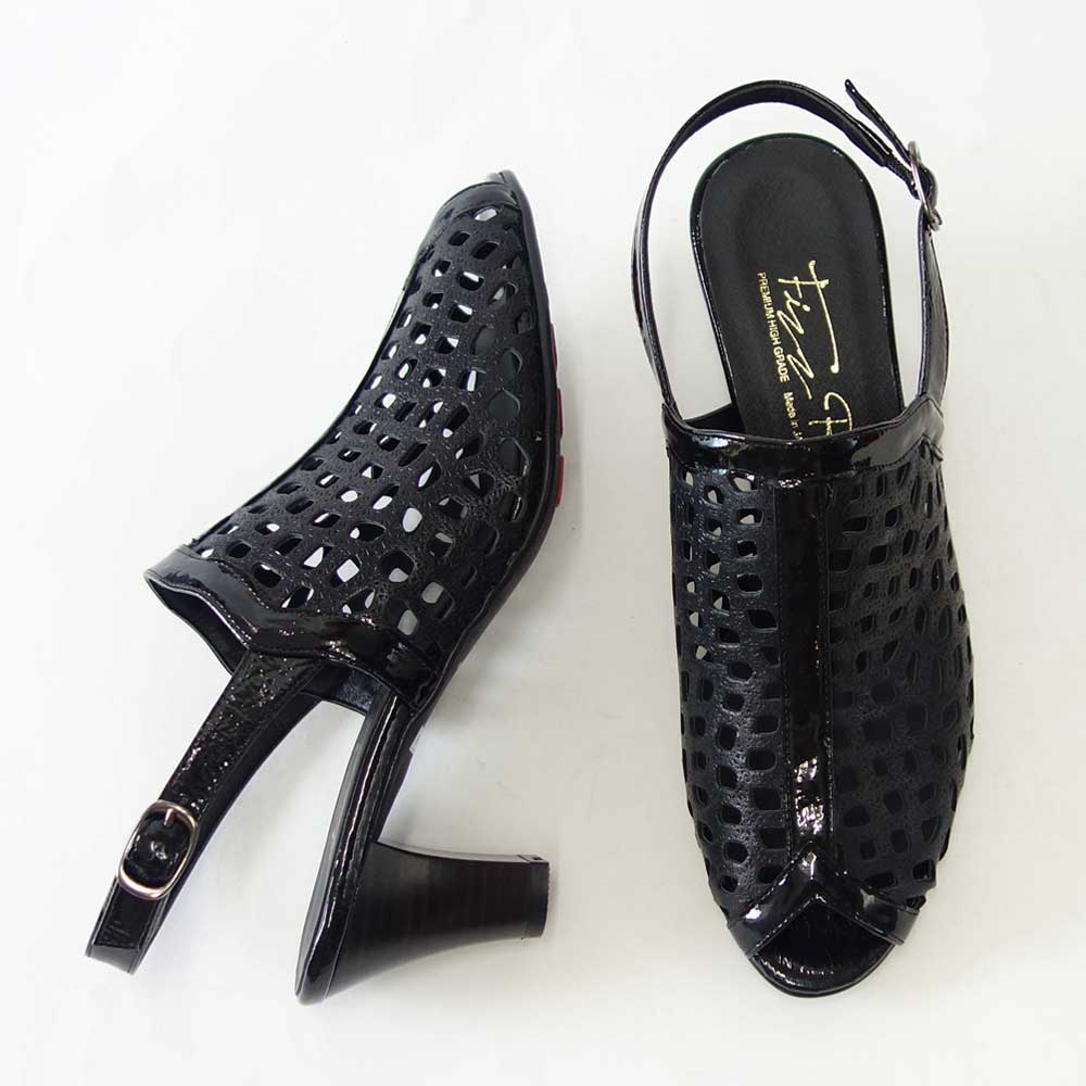 【SALE 20%OFF】 フィズリーン FIZZ REEN 6463 ブラック EEE幅のコンフォートサンダル レザー バックストラップシューズ 「靴」