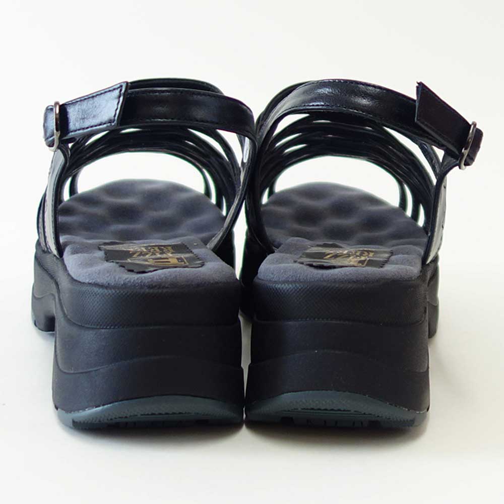 フィズリーンFIZZREEN21-6588ブラック(レディースサンダル)バックストラップEEEE厚底オープントゥサンダル(日本製)コンフォートカジュアル4E5cmヒール「靴」