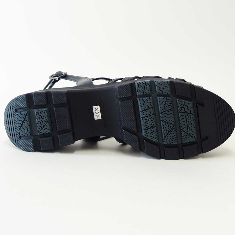 フィズリーンFIZZREEN21-6588ブラック(レディースサンダル)バックストラップEEEE厚底オープントゥサンダル(日本製)コンフォートカジュアル4E5cmヒール「靴」