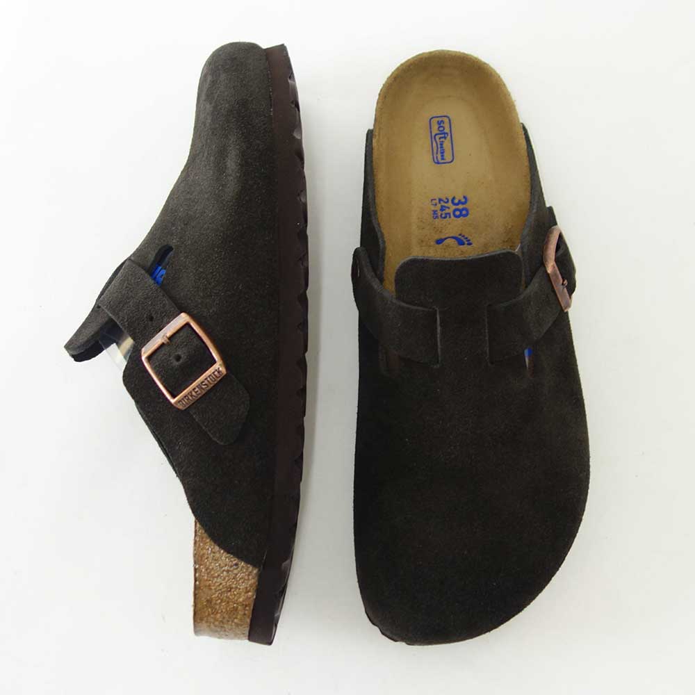 ビルケンシュトック BIRKENSTOCK Boston SFB(ボストン ソフトフットベッド)メンズ 幅広(レギュラーフィット) 660461(スエードレザー/モカ) サボ クロッグ ドイツ製快適サンダル 「靴」